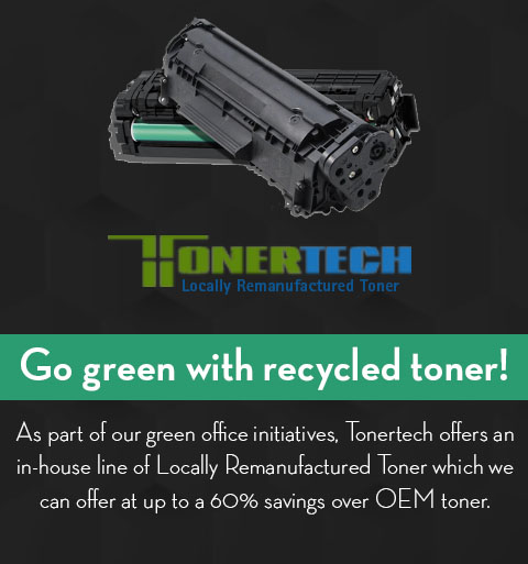 Go green with recycled toner